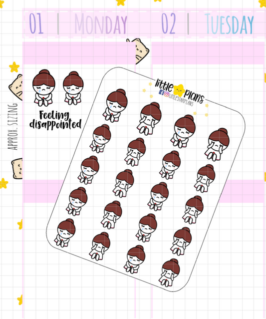 Mimi Sad and Disappointment Planner Stickers V2 (M159) - Littlestarplans