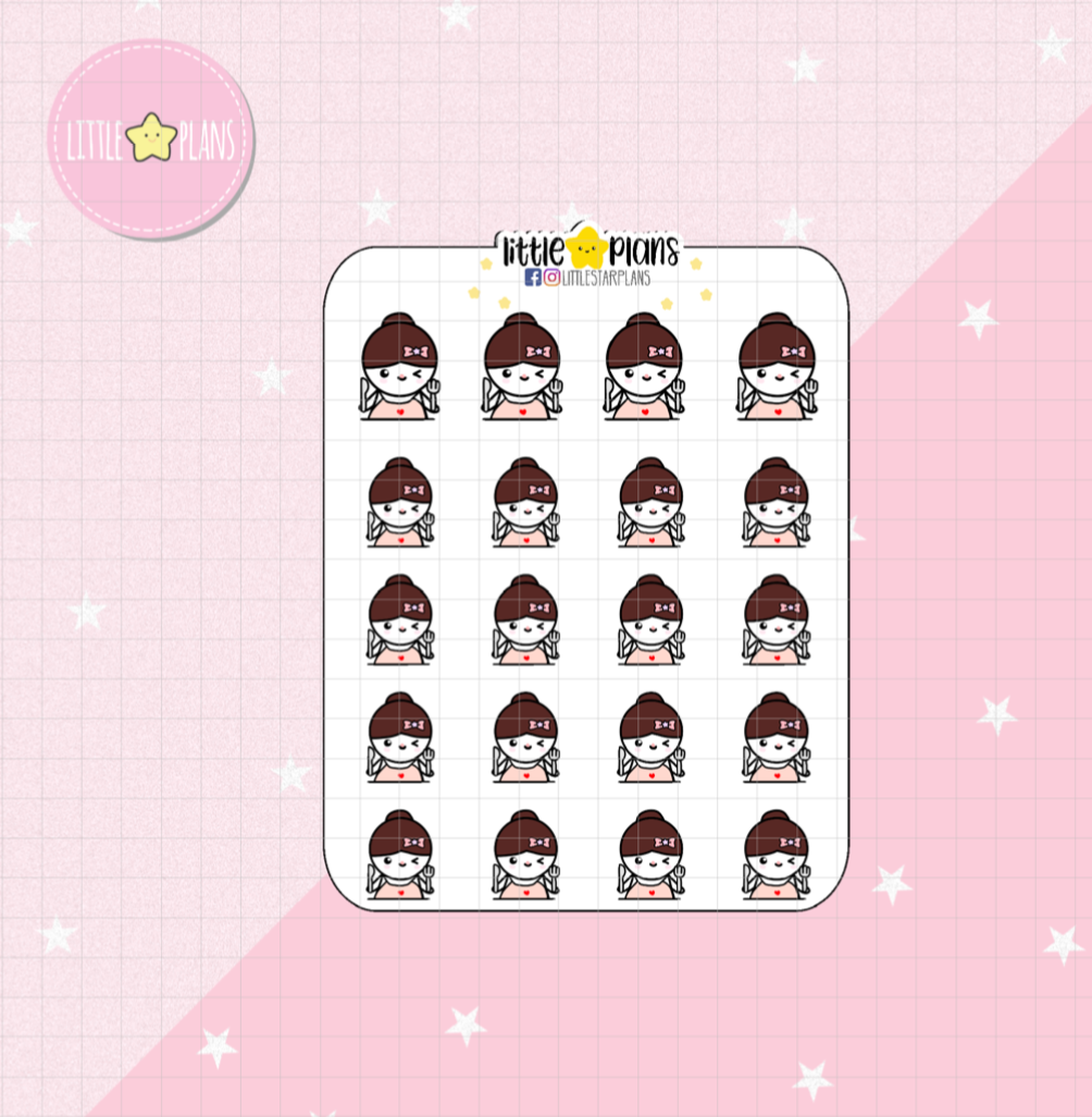 Mimi Having a Big Feast Planner Stickers (M156) - Littlestarplans
