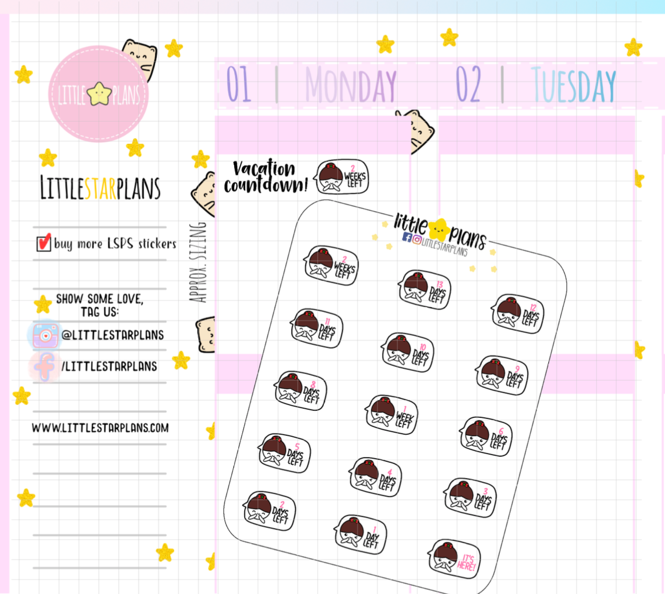 Mimi 2 Weeks Countdown (M162) - Littlestarplans