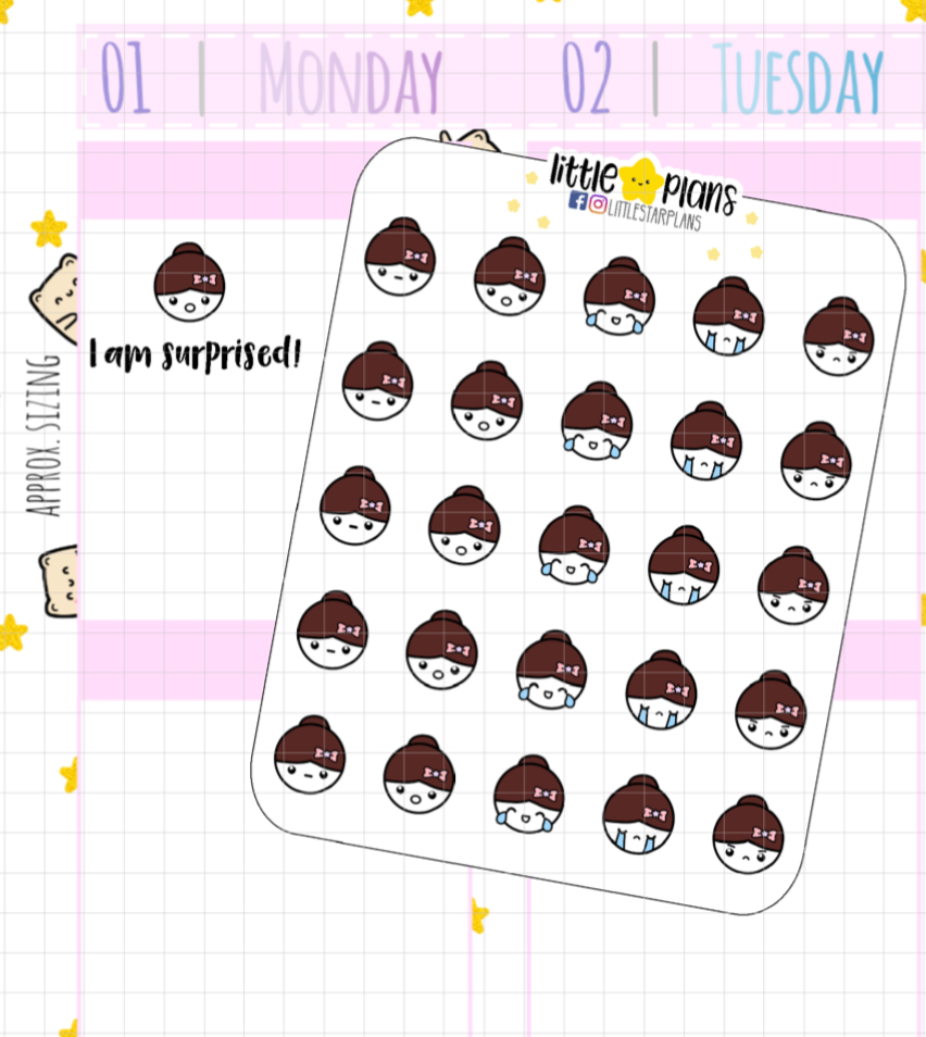 Mimi Emotions V3 Planner Stickers (M175) - Littlestarplans