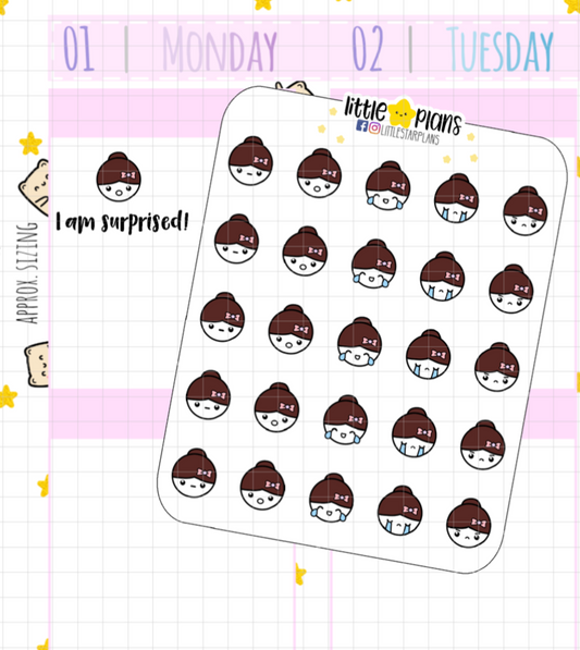 Mimi Emotions V3 Planner Stickers (M175) - Littlestarplans