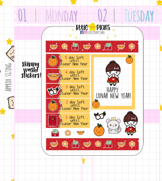 Mimi 2020 Lunar New Year (Chinese New Year) Planner Stickers (M182)