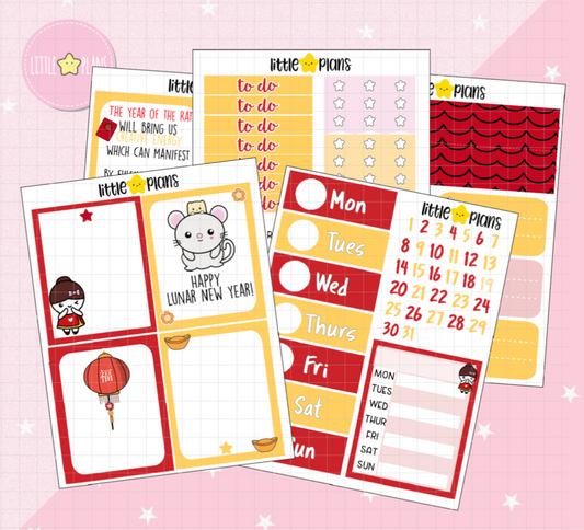 Mimi 2020 Lunar New Year Weekly Planner Kit