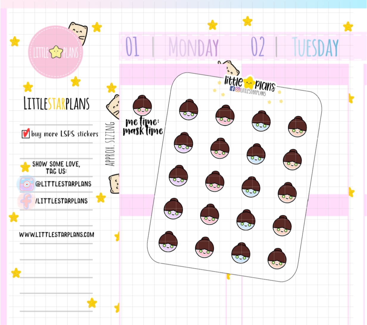 Mimi Me Time, Face Mask Planner Stickers (M185)