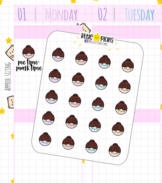 Mimi Me Time, Face Mask Planner Stickers (M185)