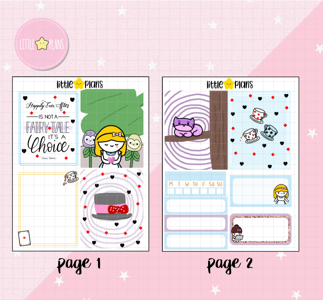 Mimi in the Wonderland Weekly Planner Sticker Kit (M186)