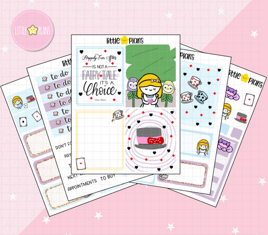 Mimi in the Wonderland Weekly Planner Sticker Kit (M186)