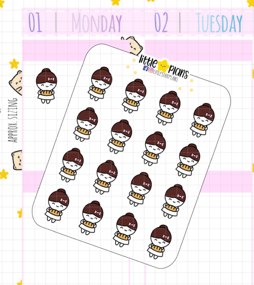 Mimi Make Sandwich, Bread Planner Stickers (M190)