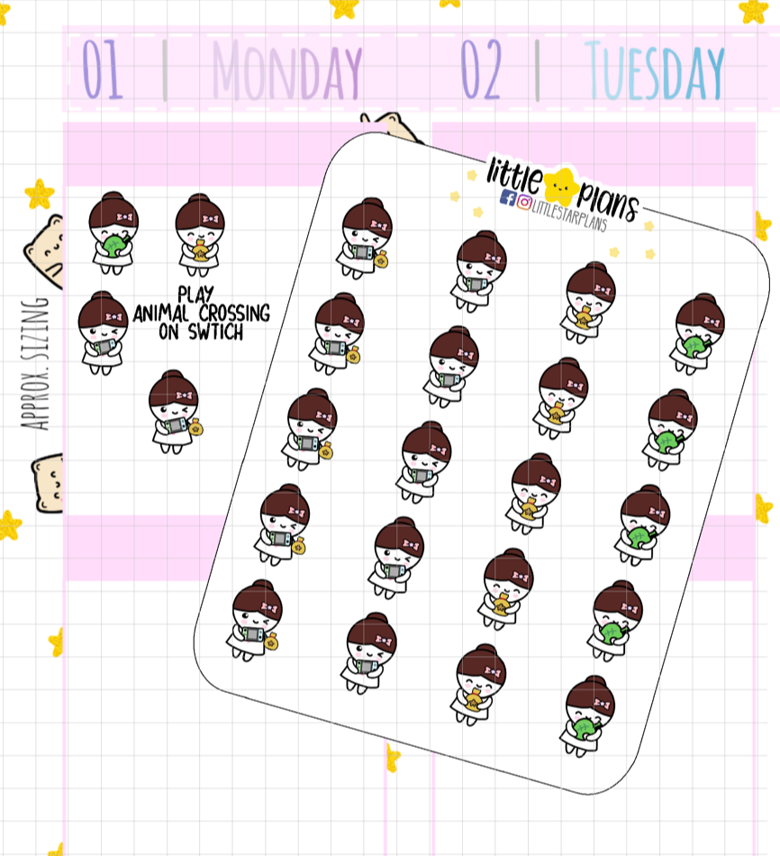 Mimi Animal Crossing on Switch Planner Stickers (M192)