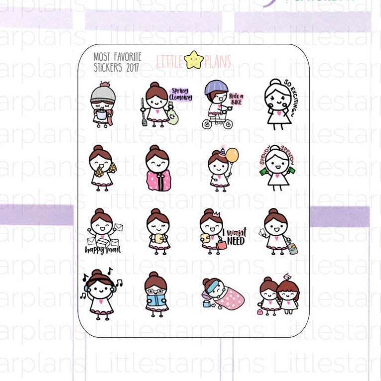 Most Favorite LSPS Stickers in 2017 - Littlestarplans