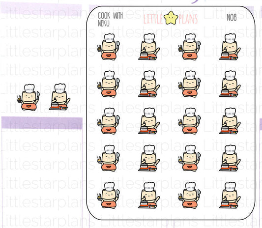 Cooking a meal, Chief Planner Stickers | Neku - Littlestarplans