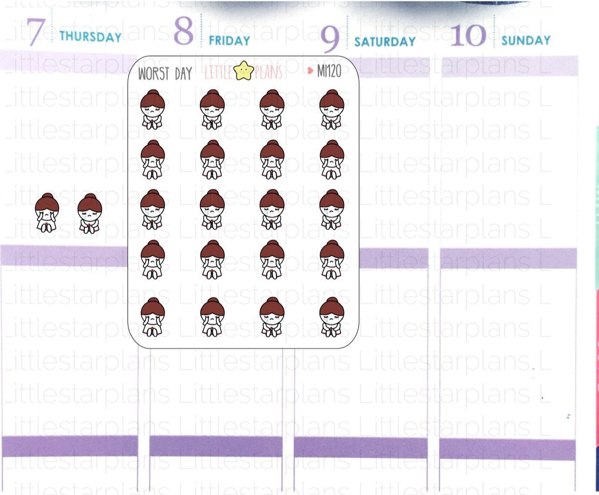 Having a Bad Day Planner Stickers | Mimi - Littlestarplans