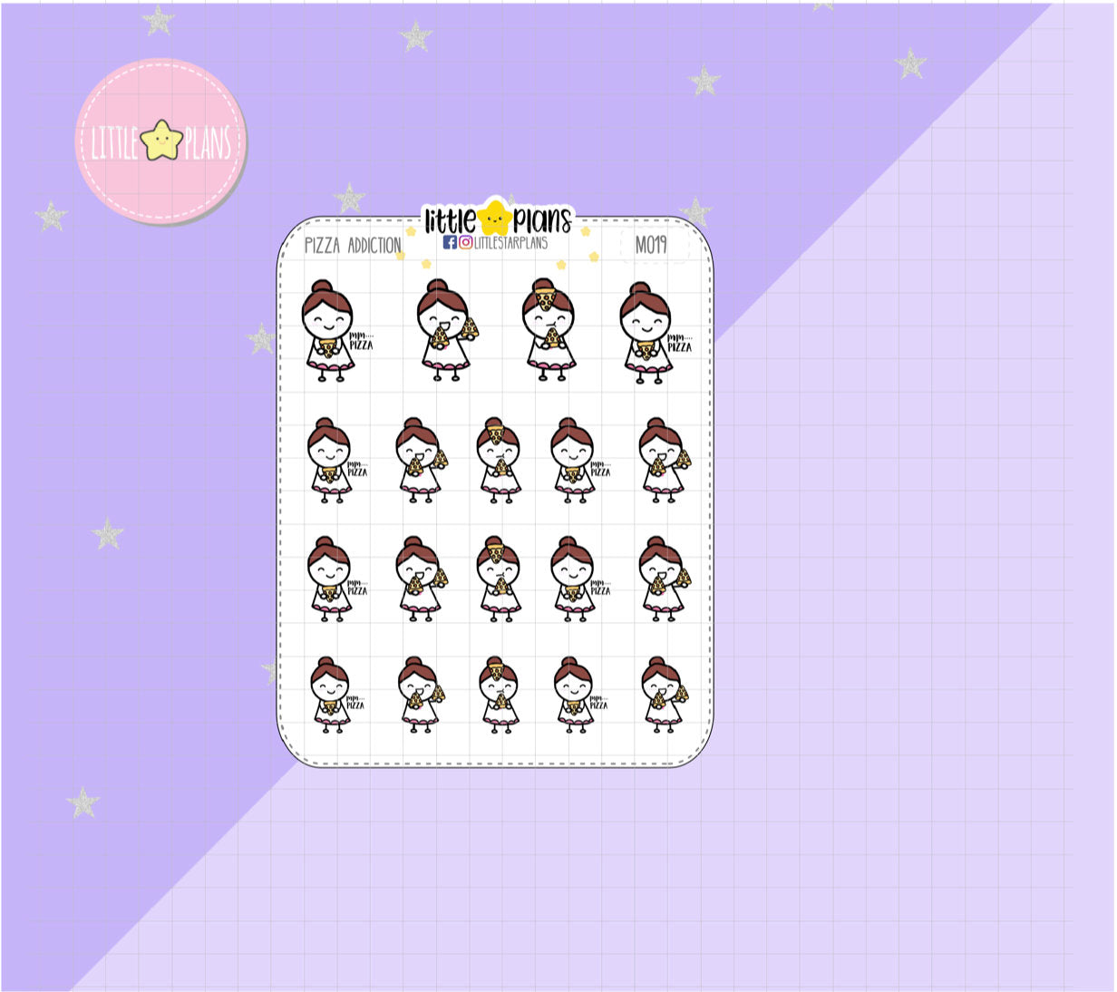 Food - Pizza Lover, Love Pizza, Junk Food, Fries Addiction Planner Stickers | Mimi - Littlestarplans