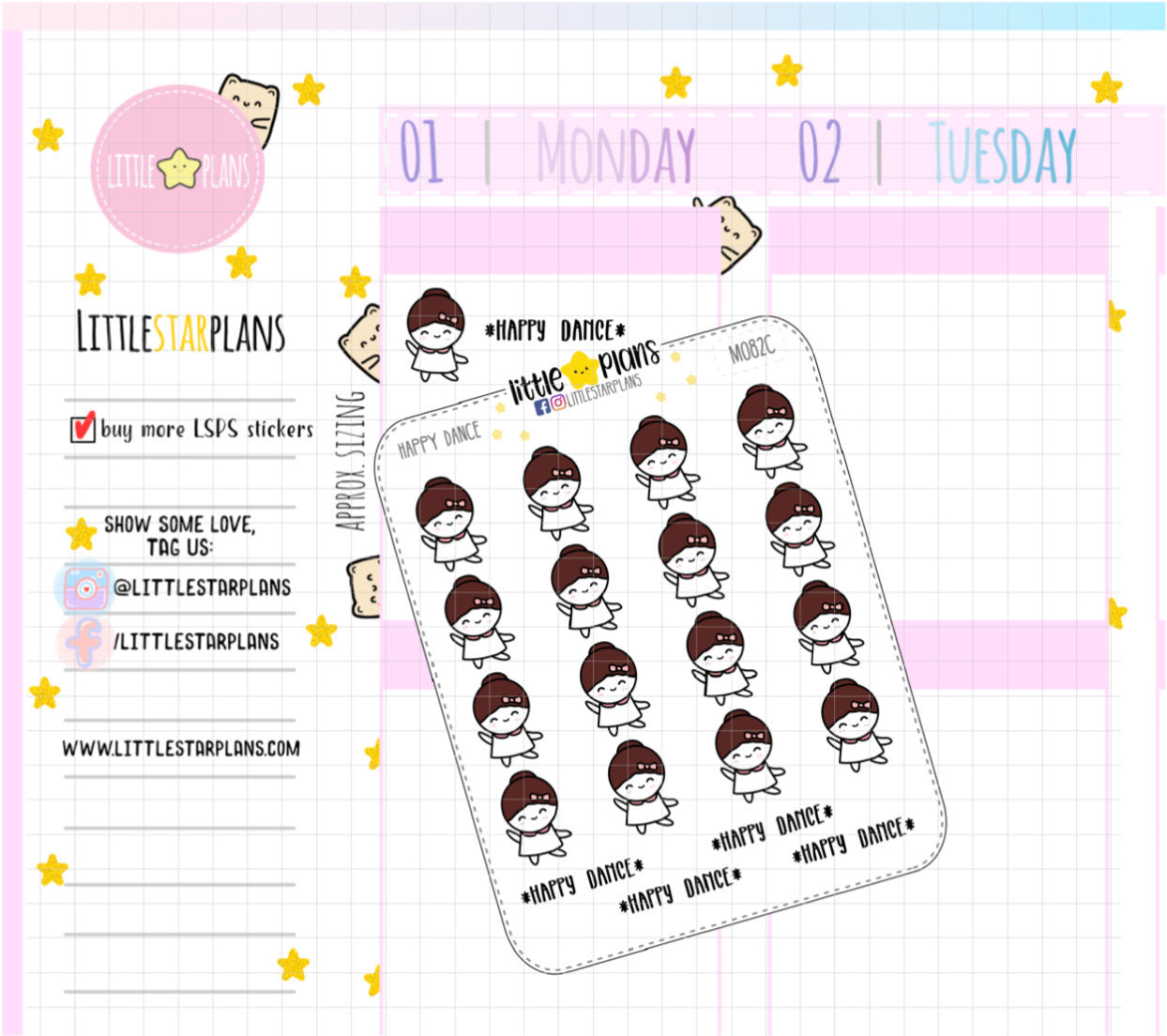 Excited, Happy Dance Version 3 Planner Stickers | Mimi - Littlestarplans