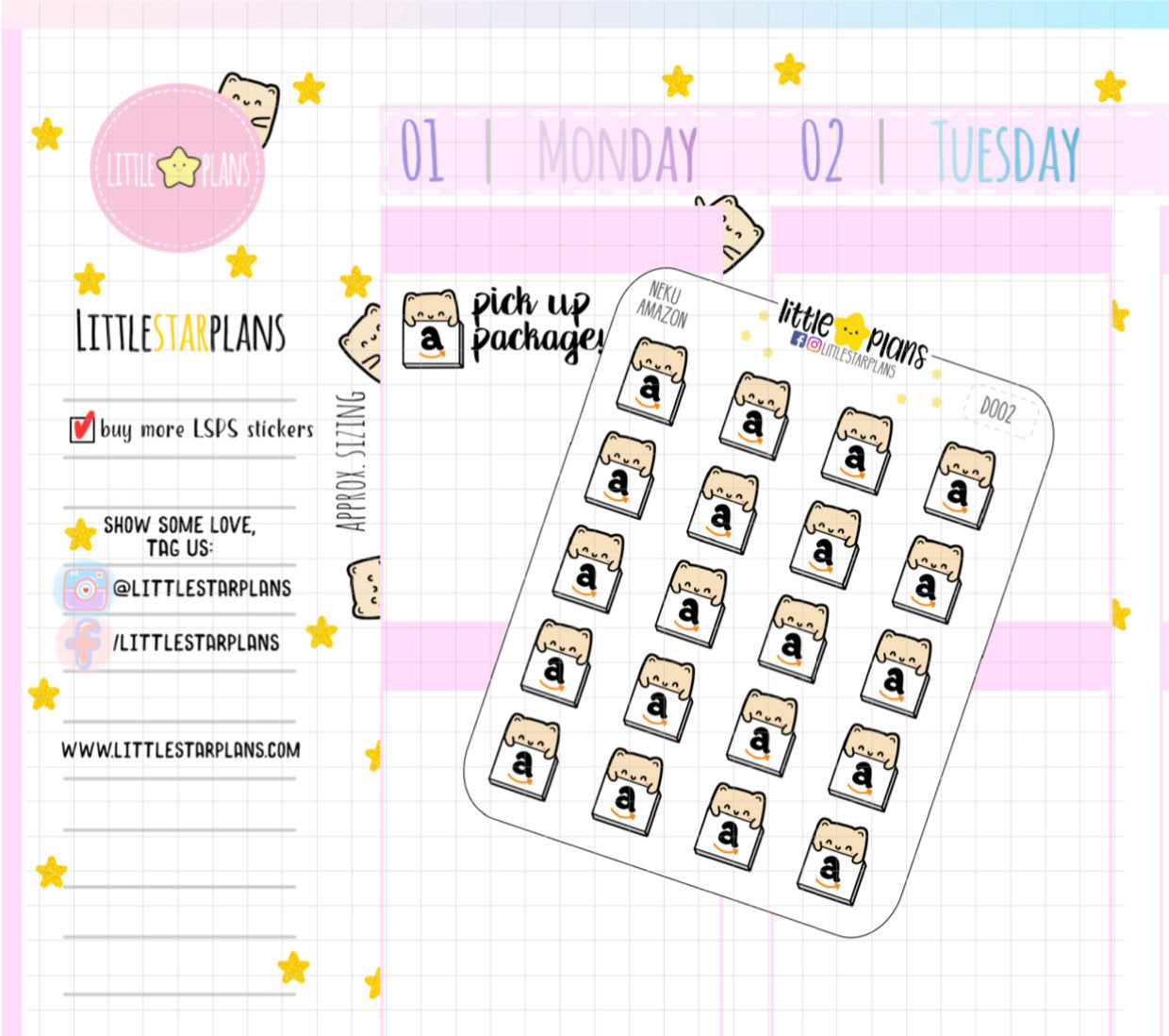 Neku - Online, Amazon Purchase Planner Stickers - Littlestarplans
