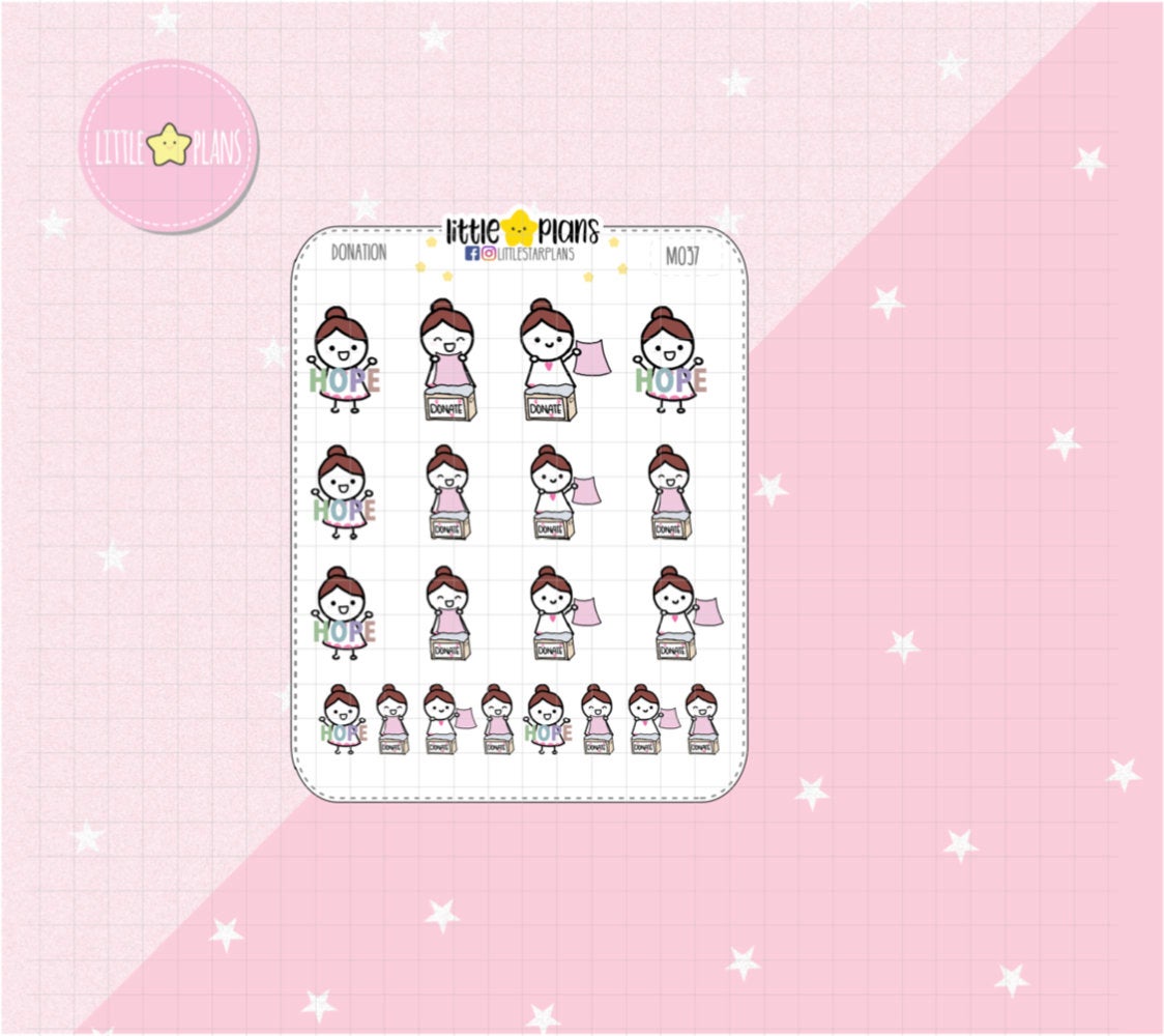 Feeling Generosity, Donation Planner Stickers | Mimi - Littlestarplans
