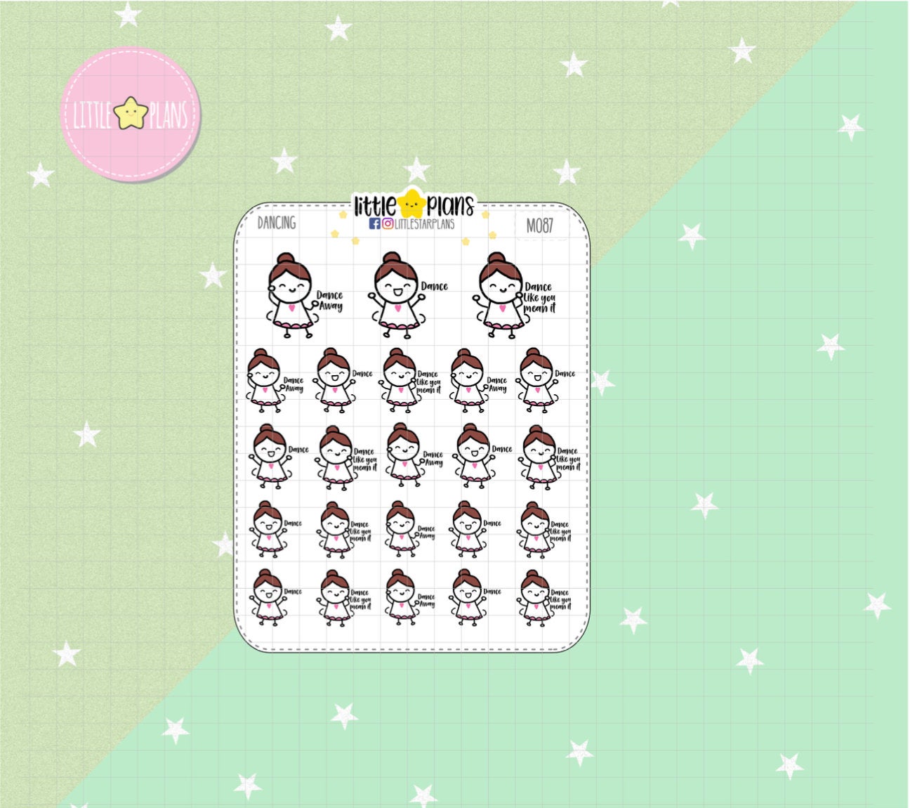 Dancing Mimi Planner Stickers - Littlestarplans