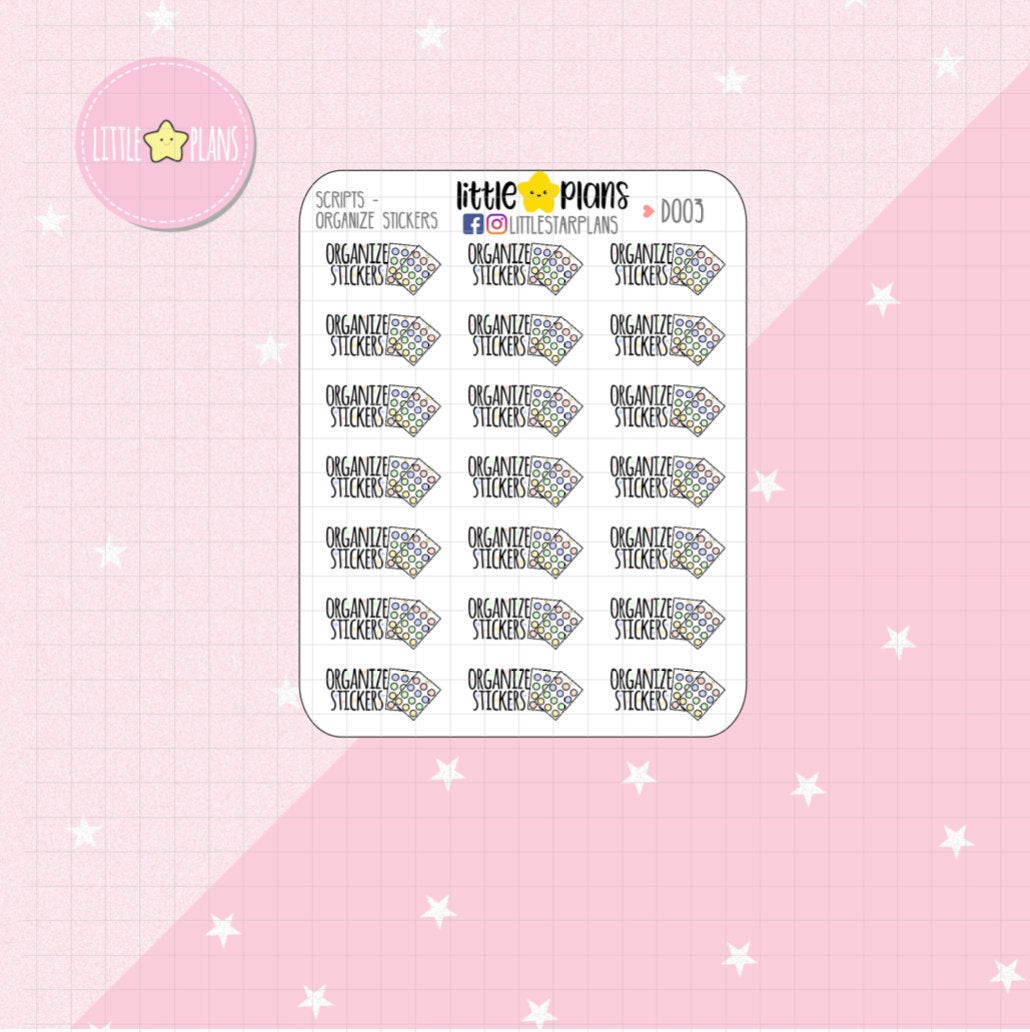 Small and Cute Organize Sticker - Littlestarplans