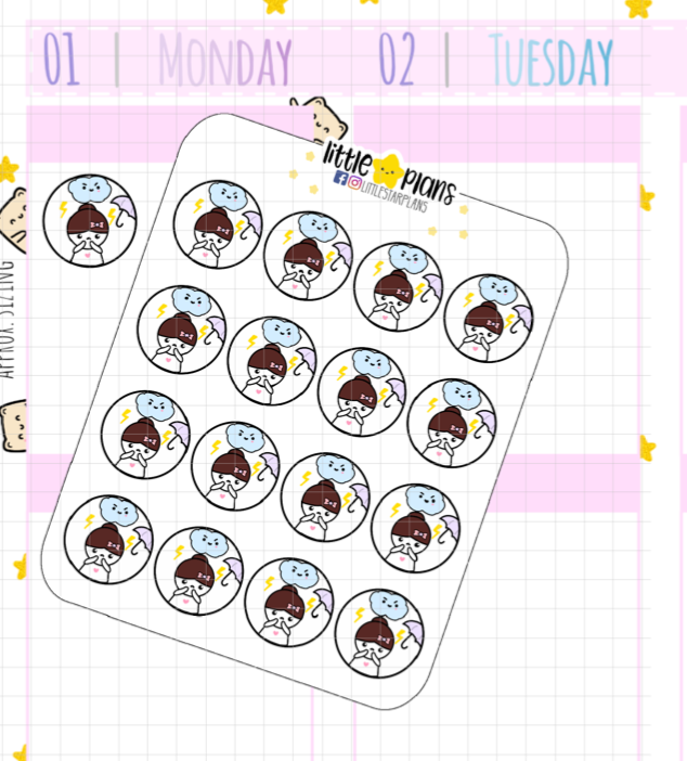 Mimi Weather V2 Planner Stickers - Littlestarplans